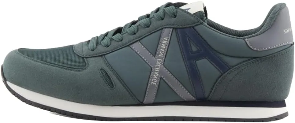 Мужские кроссовки Armani Exchange Rio Essential с боковым логотипом, зеленый
