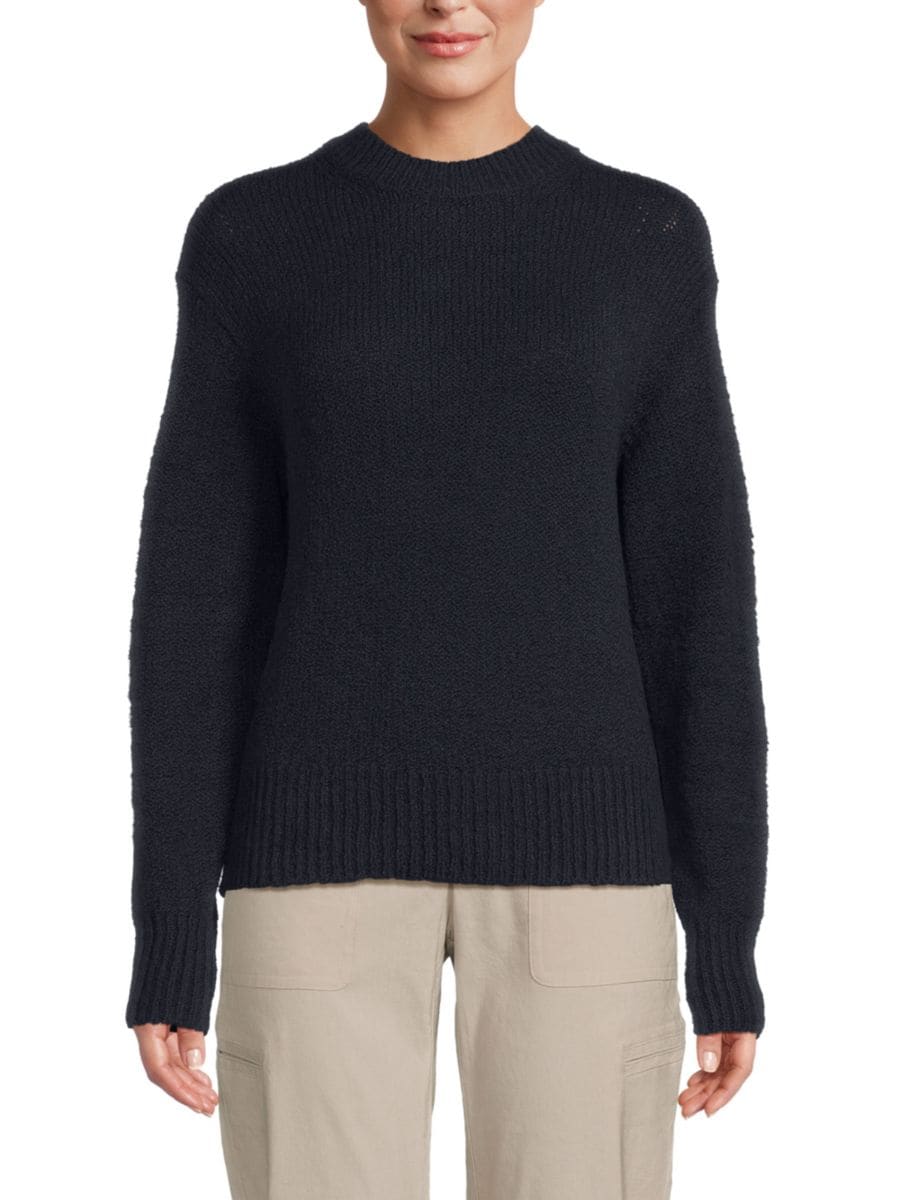 

Свитер со спущенными плечами Vince, темно-синий