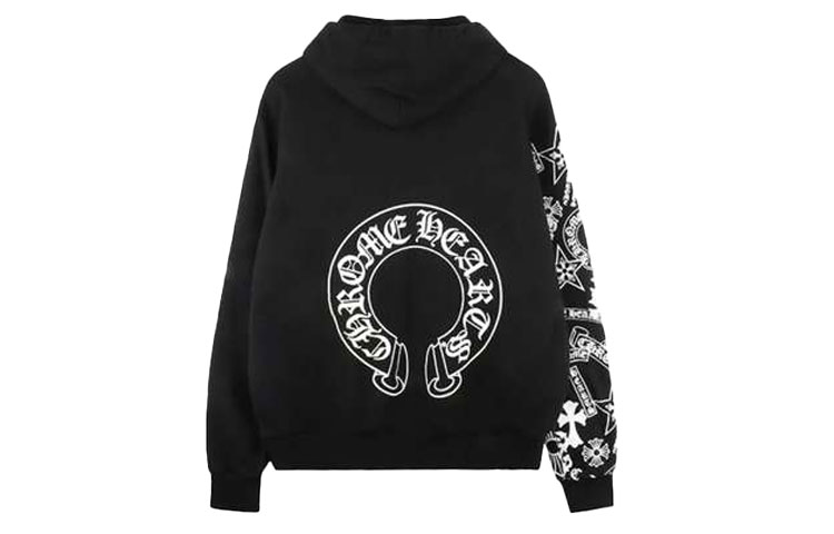 

Толстовка унисекс черная Chrome Hearts, черный