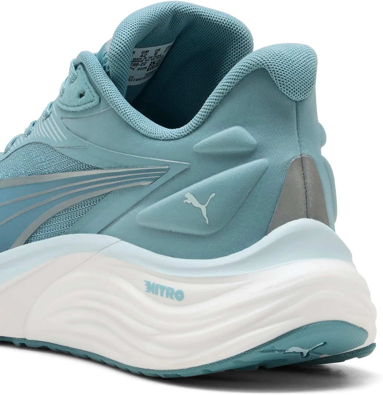 Мужские беговые кроссовки Puma Electrify Nitro 4, синий/серебристый — фото 3