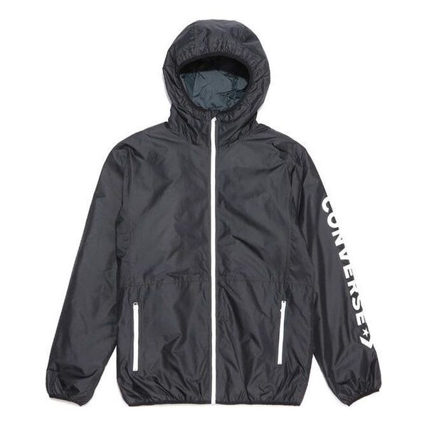 

Куртка wordmark windproof light jacket 'black' Converse, черный