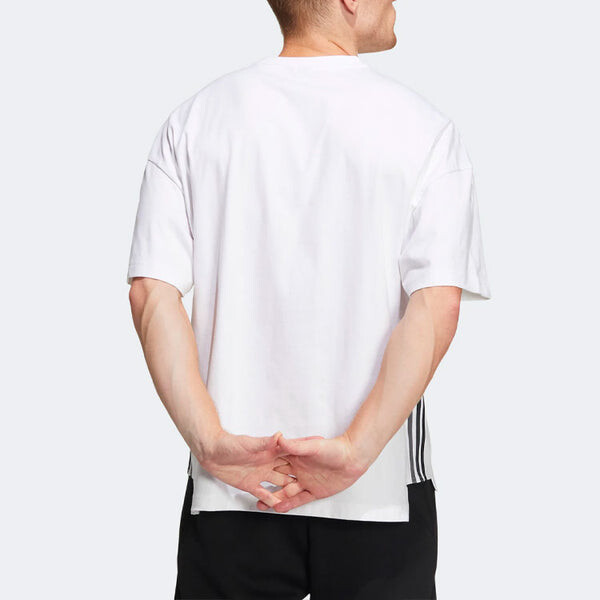 Футболка adidas M city Loose T Side Contrasting Colors Round Neck Pullover Short Sleeve White, мультиколор — фото 3