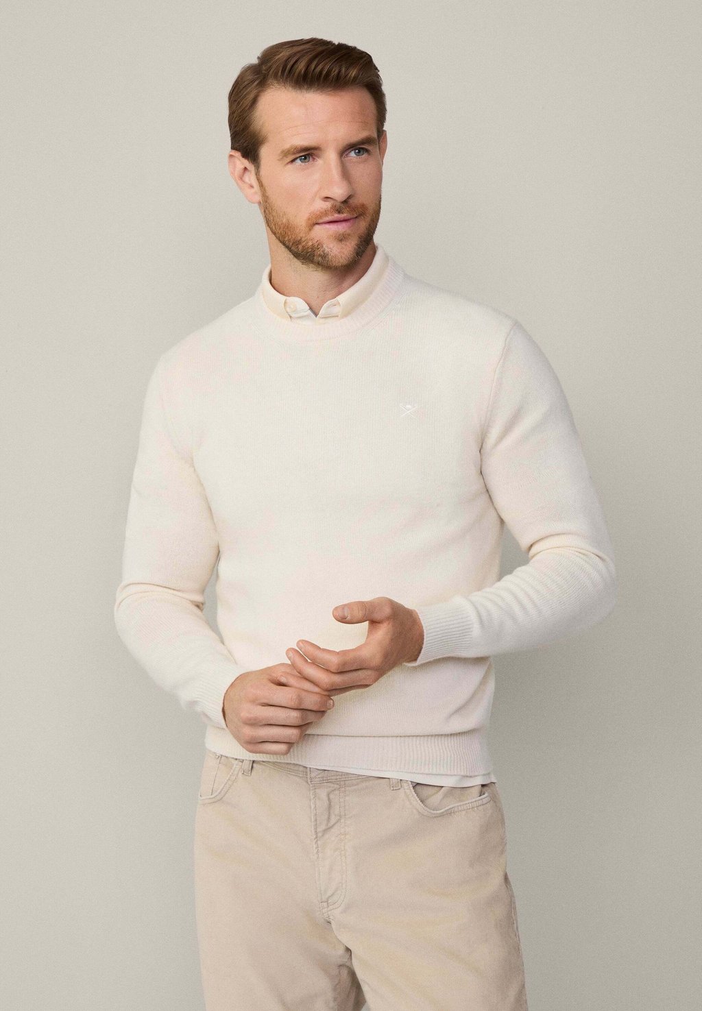 

Джемпер CREW Hackett London, молочный