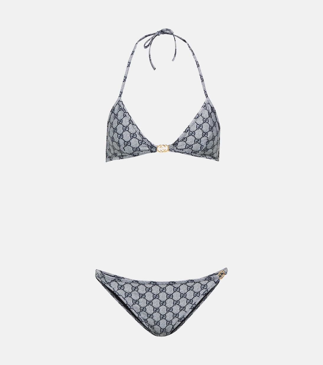 

GG треугольный бикини Gucci, Blue/ White