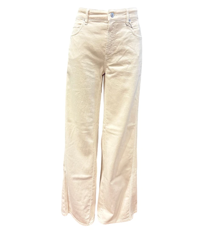 

Широкие джинсы-палаццо с нашивками Cambio, бежевый