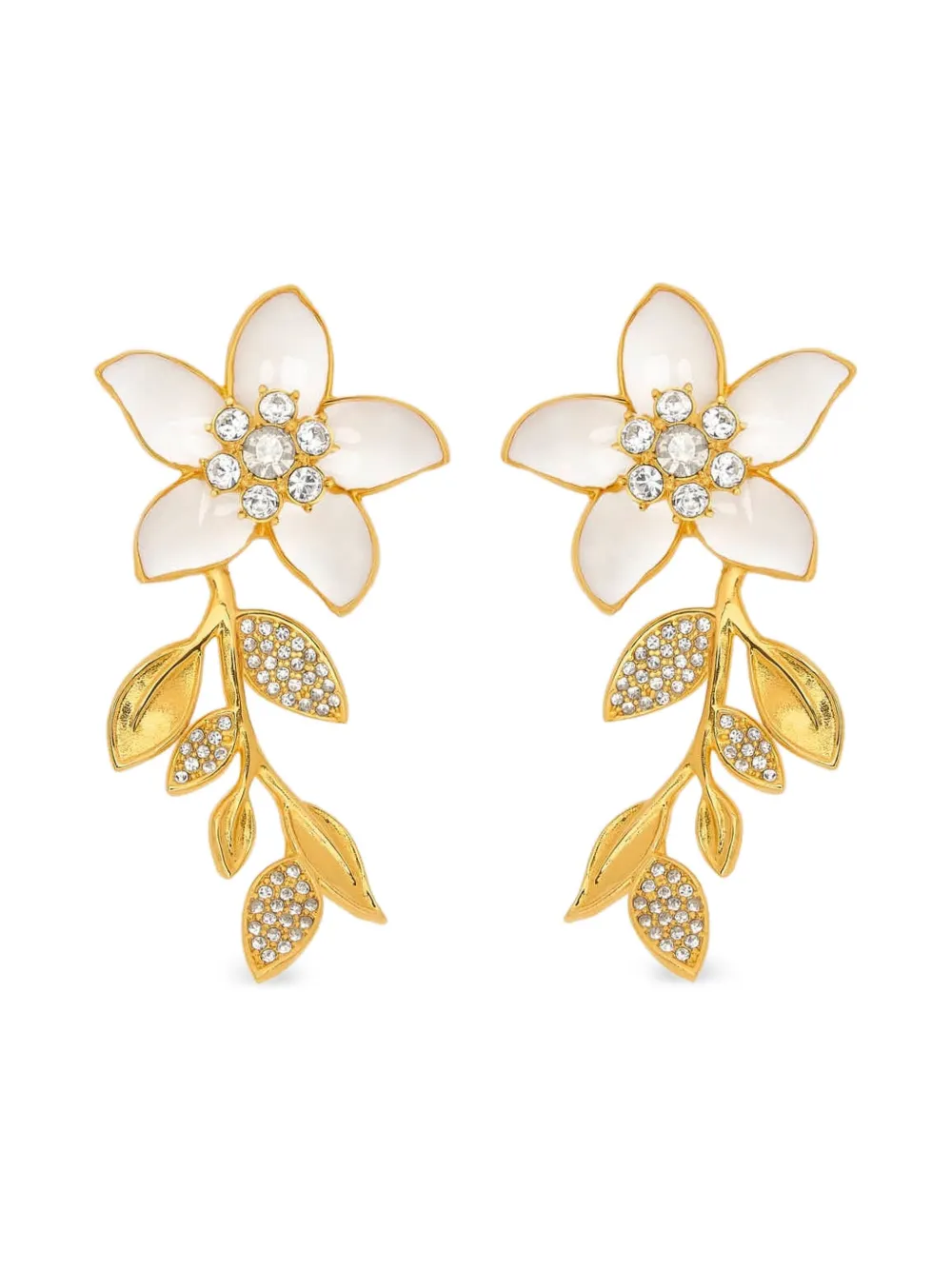 

Серьги с кристаллами Oscar de la Renta, золотой
