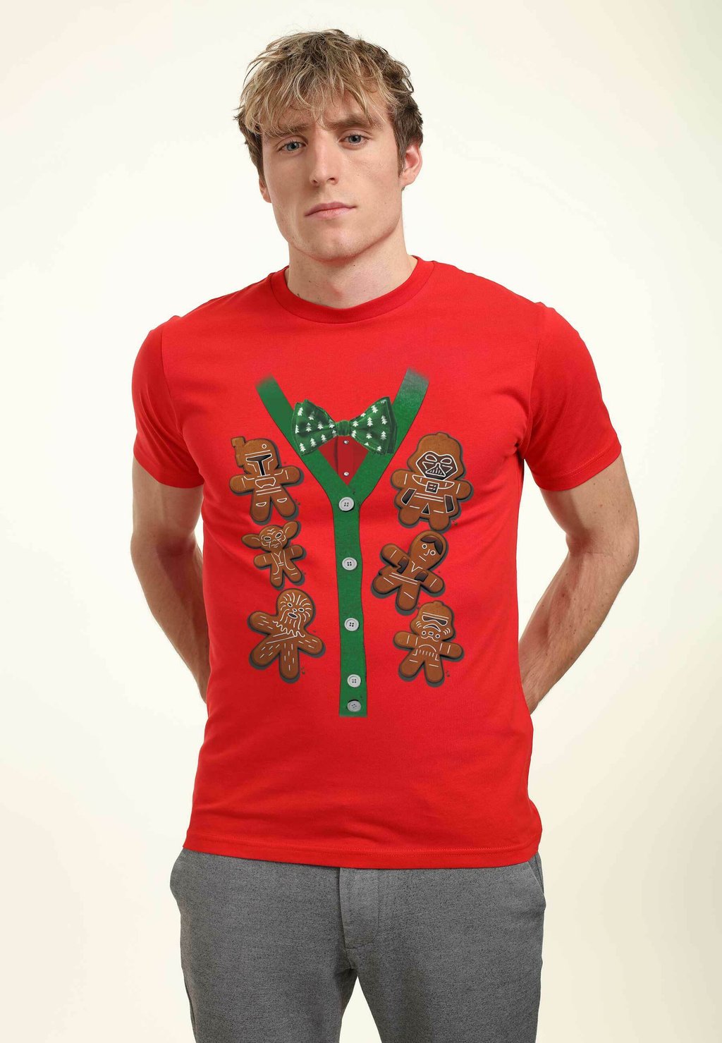 

Футболка с принтом STAR WARS CLASSIC XMAS COOKIES UNISEX Star Wars, красный