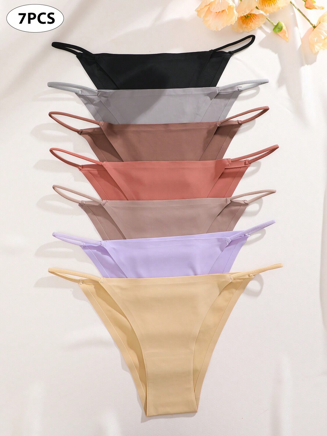 

Удобный бесшовный комплект нижнего белья из 7 предметов, мультиколор