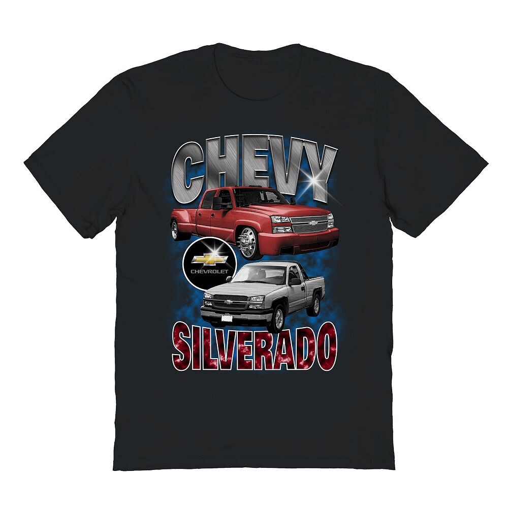 

Мужская футболка с рисунком Silverado Throwback Licensed Character, черный