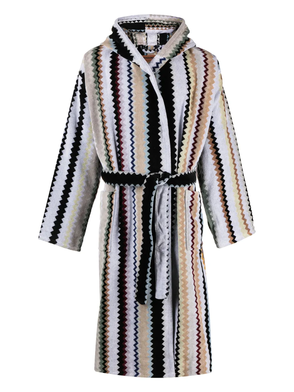

Халат с узором зигзаг Missoni Home, серый