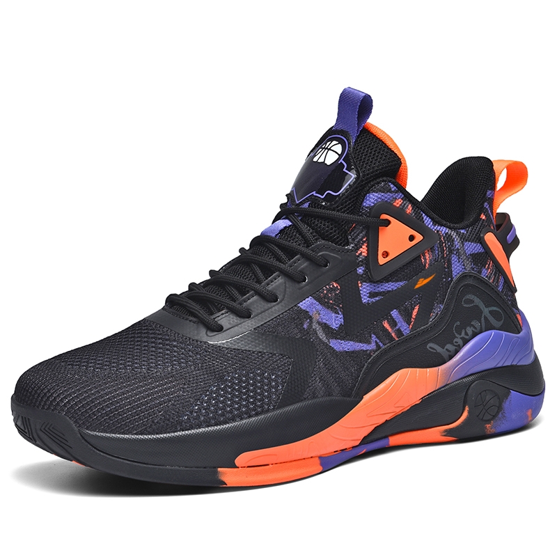 

Амортизирующие нескользящие износостойкие дышащие поддерживающие легкие баскетбольные кроссовки men's Kuding, фиолетовый