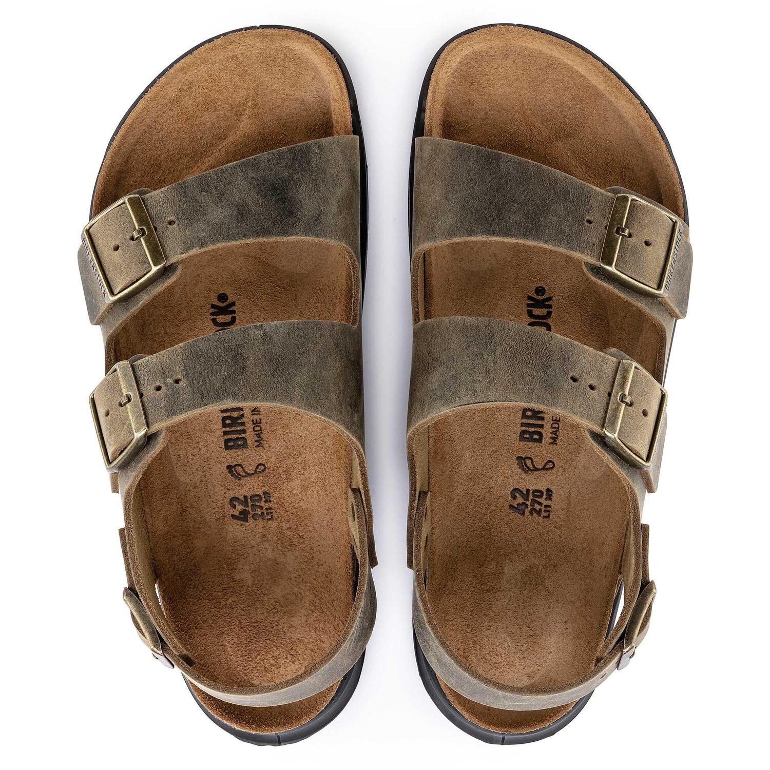 Мужские прочные сандалии Milano Birkenstock, Faded Khaki — фото 2