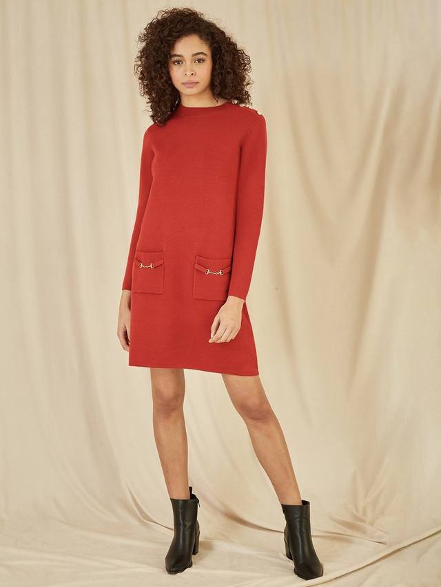 

Вязаное платье-туника Yumi, цвет Burnt Orange