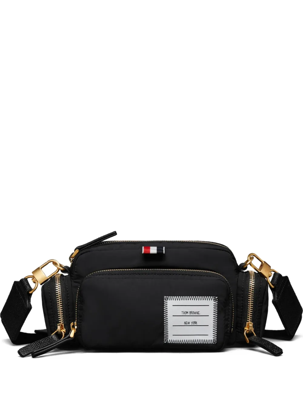 

Поясная сумка с нашивкой-логотипом THOM BROWNE, черный