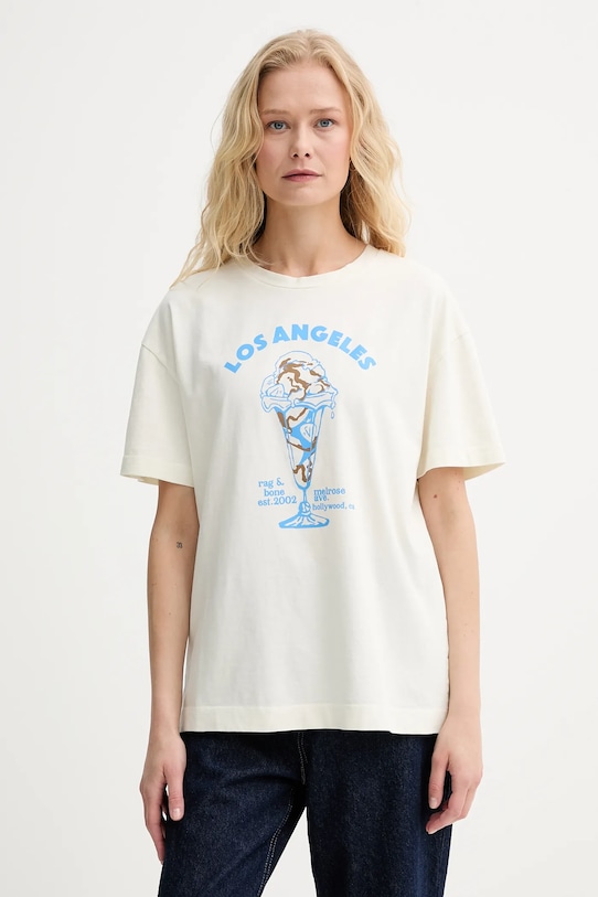 

Футболка из хлопка Rag & Bone, бежевый