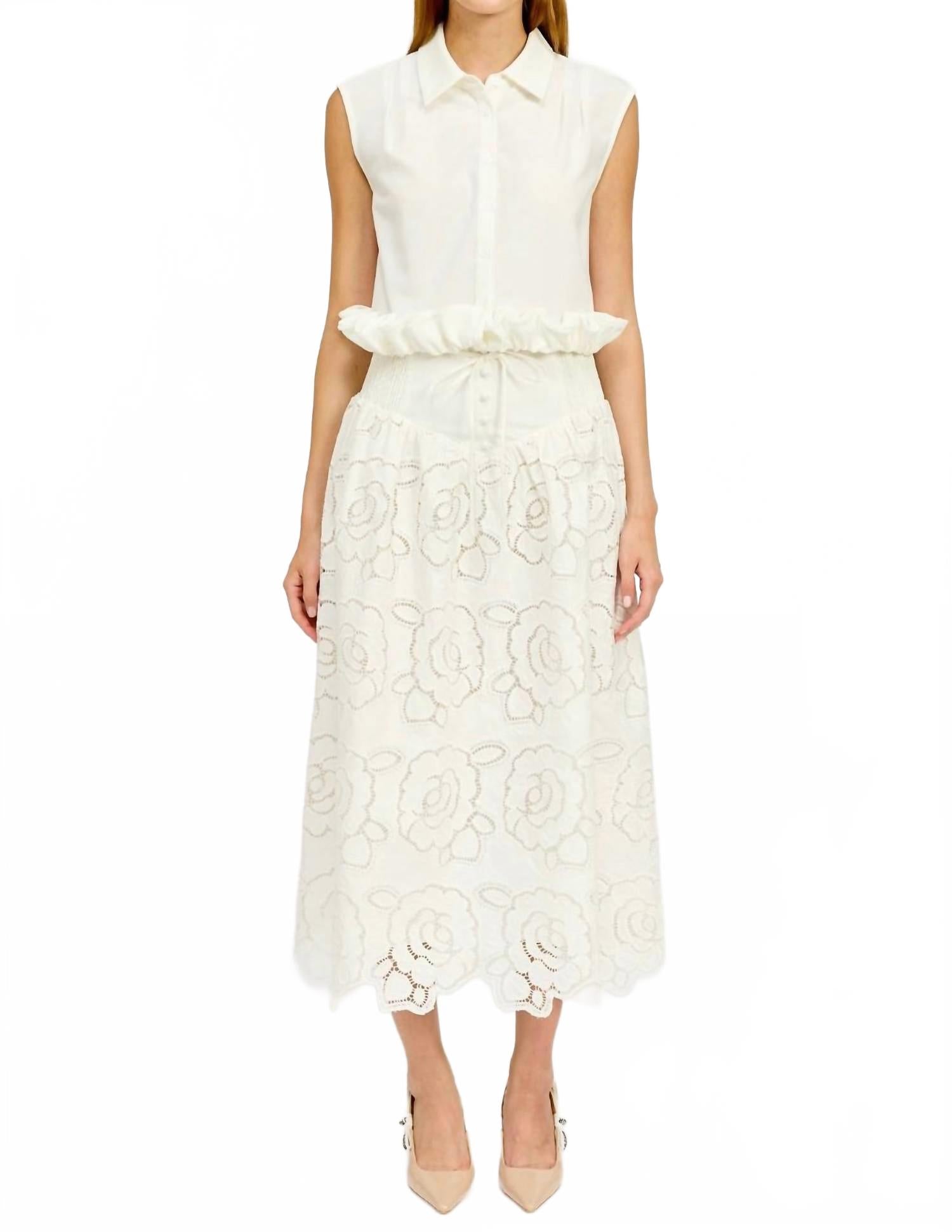 

Блейк топ без рукавов в белом En Saison