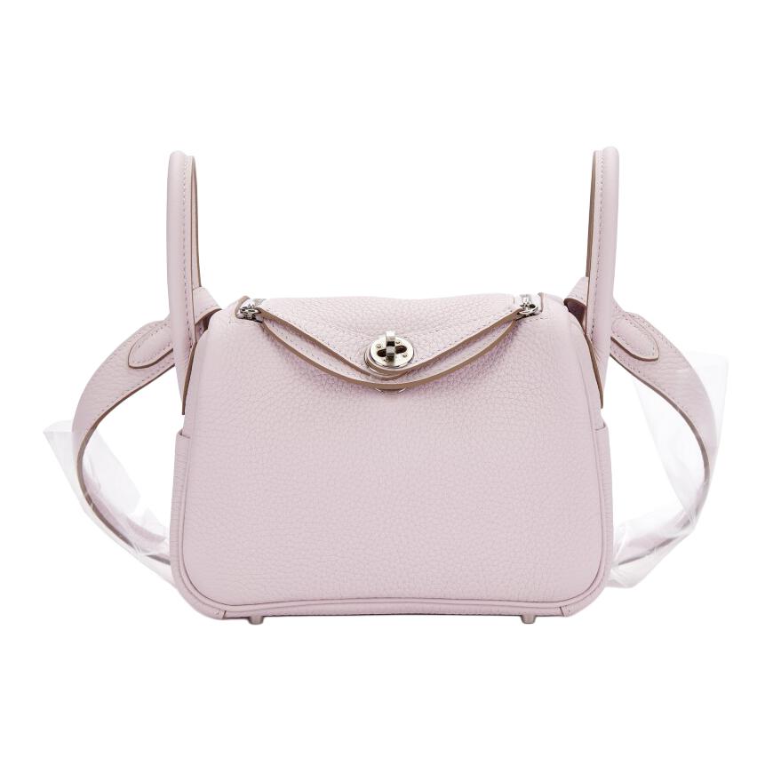 

HERMES Сумка Lindy Clemence Bullock Leather Handbag, Shoulder Bag, Crossbody Bag Mini Women's 09 Mauve Pâle Dream Purple
