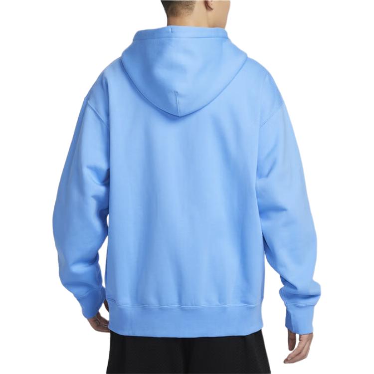 Толстовка с капюшоном Solo Swoosh на молнии со шнурком Nike, синий/белый — фото 4