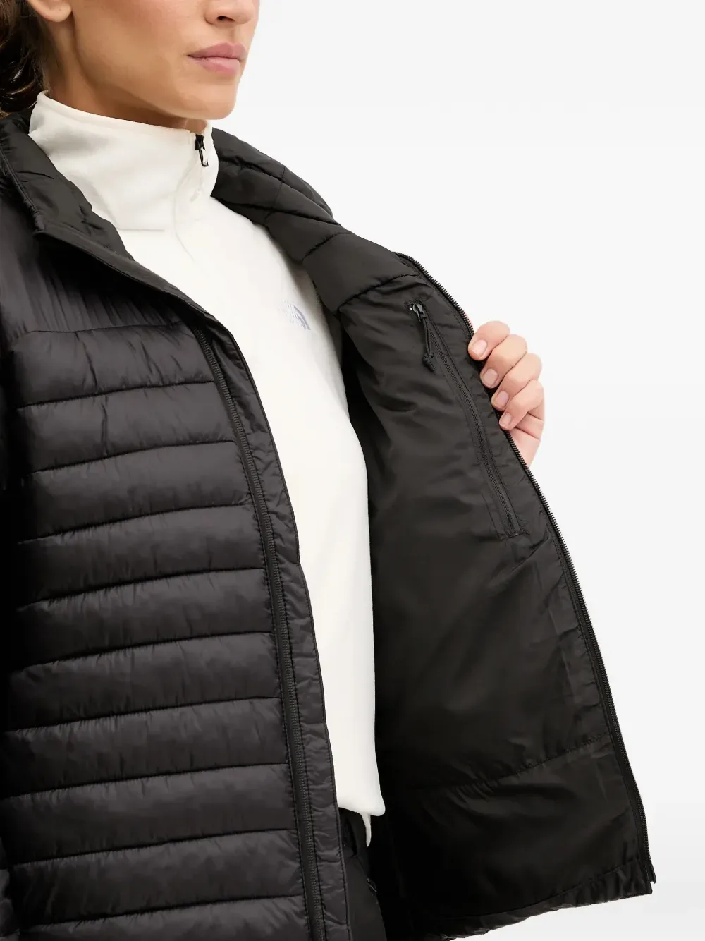 Стеганая куртка на молнии с логотипом Terra The North Face, черный — фото 4