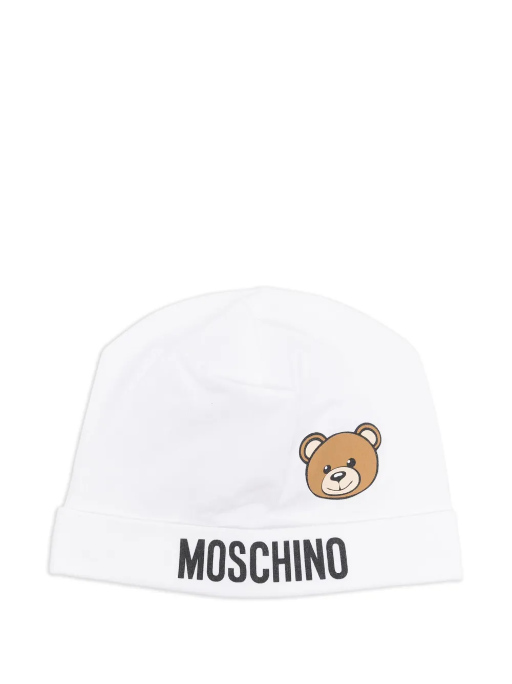 

Шапка бини Teddy Bear Moschino Kids, белый