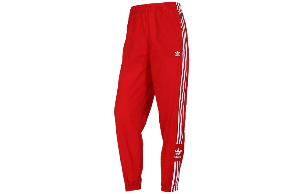 Вязаные спортивные штаны женские светло-алые Adidas Originals, Light Scarlet — фото 3