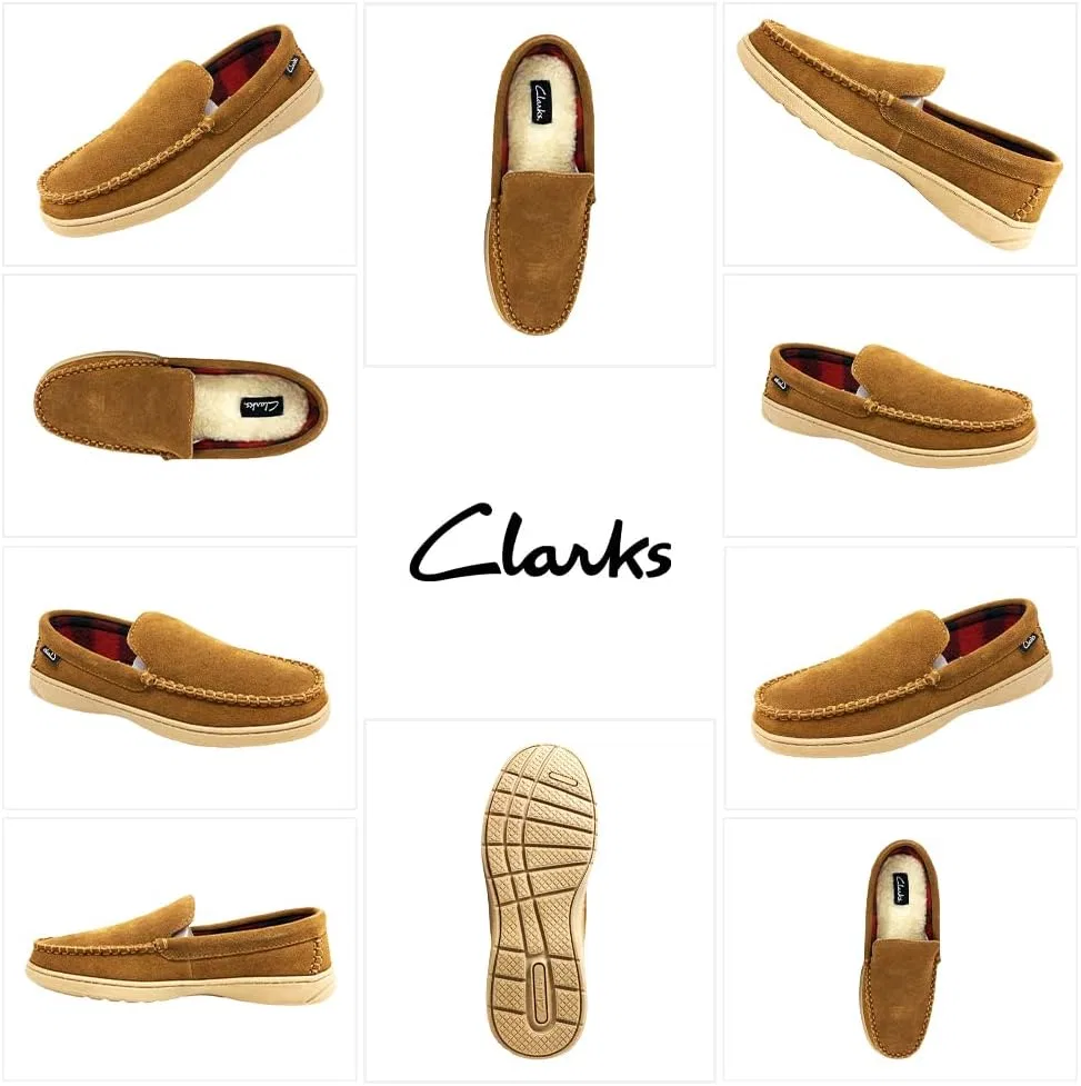 Тапочки мокасины Clarks, светло-коричневые — фото 2