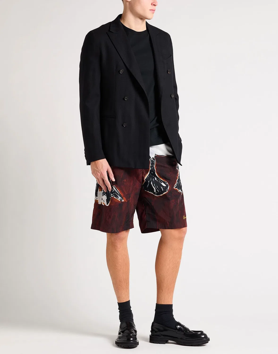 Шорты мужские BURBERRY casual, высокая посадка, белый — фото 4