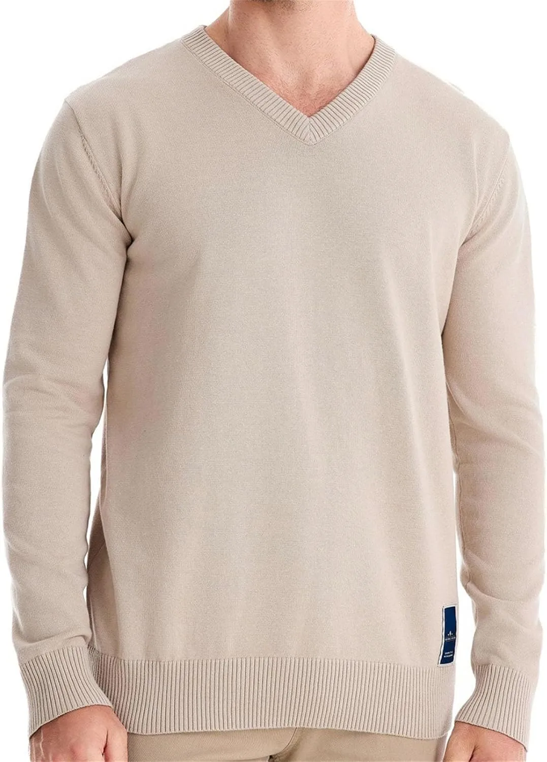 

Классический модный свитер для мужчин Slim Fit с длинным рукавом и V-образным вырезом QOAAIE