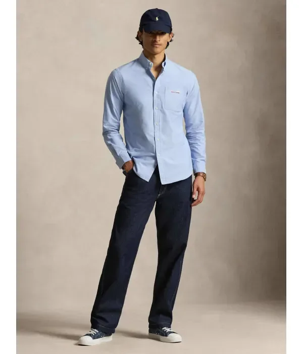 Рубашка classic fit Polo Ralph Lauren, синий — фото 2