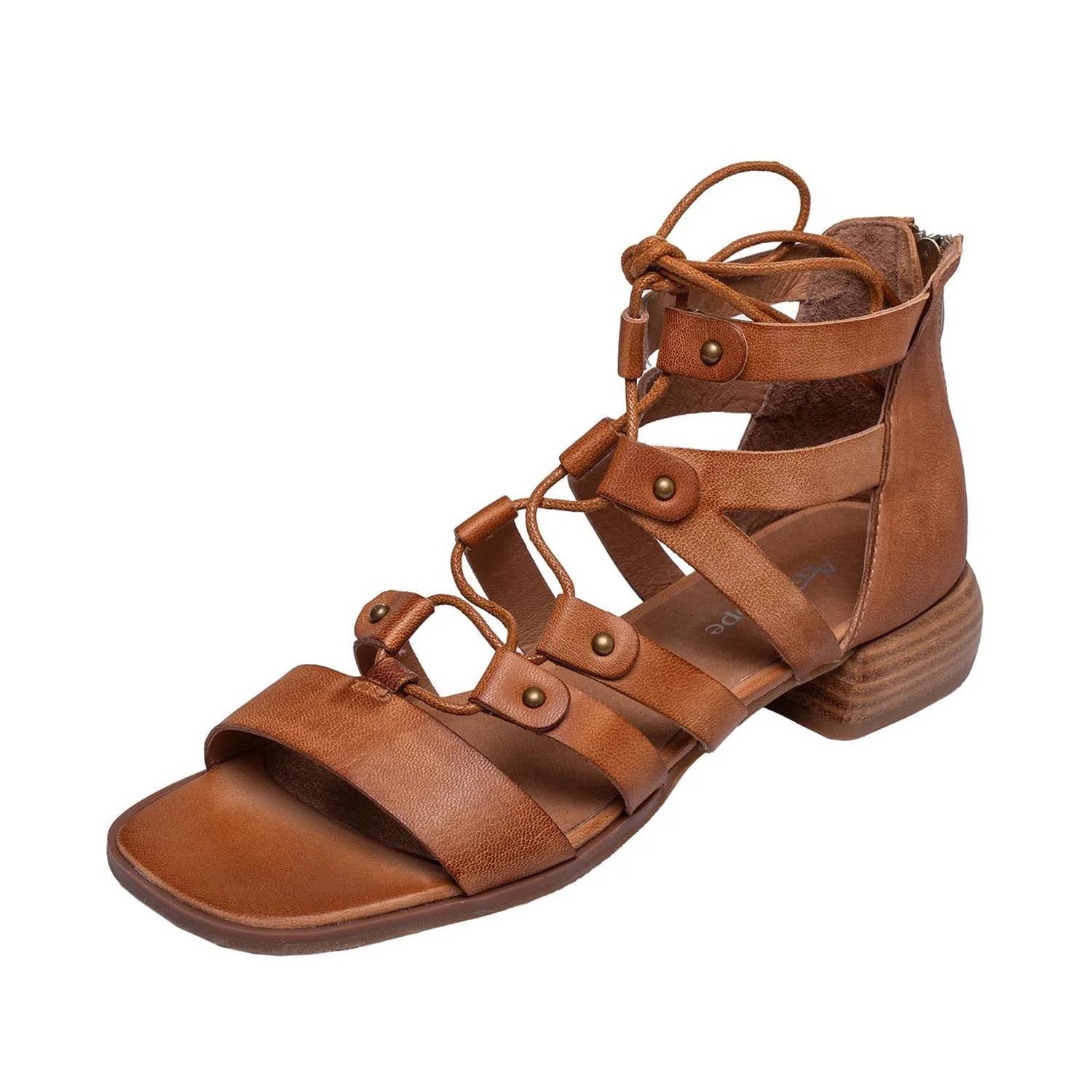 Женские сандалии Luna на шнуровке из кожи тауп Antelope, Taupe Leather