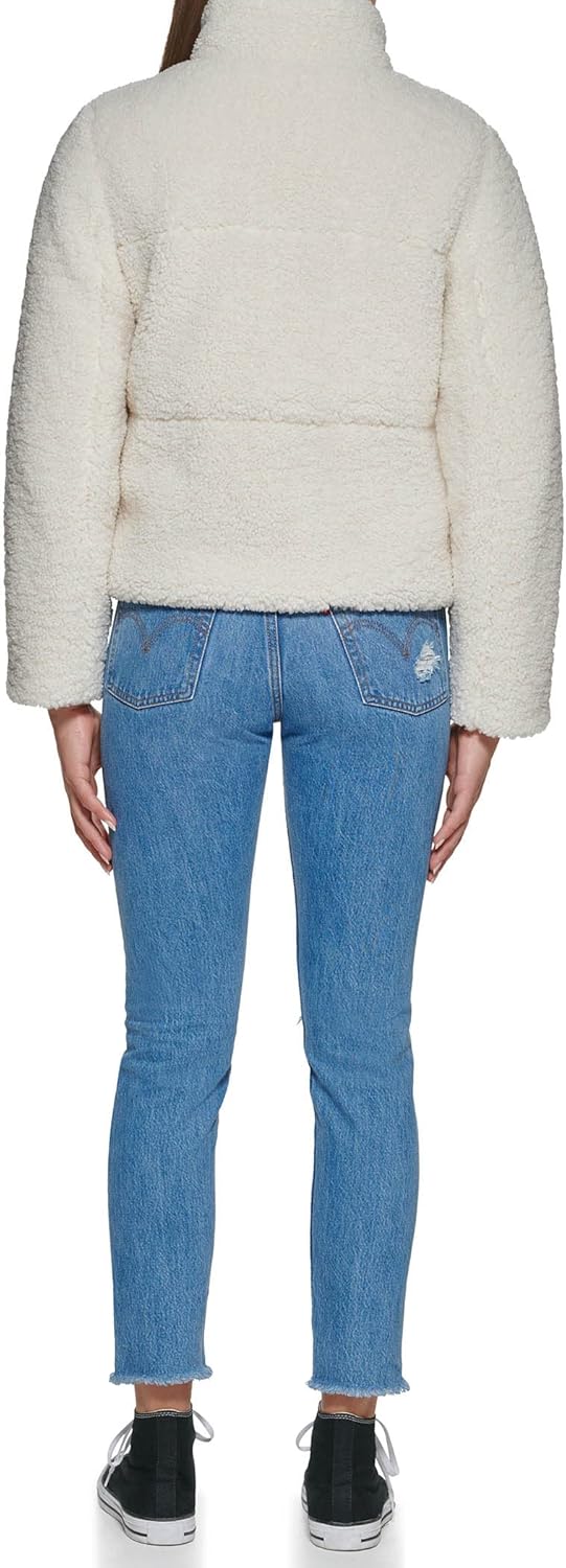 Женская стеганая куртка Levi's Breanna из искусственного меха (стандартные и большие размеры), Cream Sherpa — фото 3