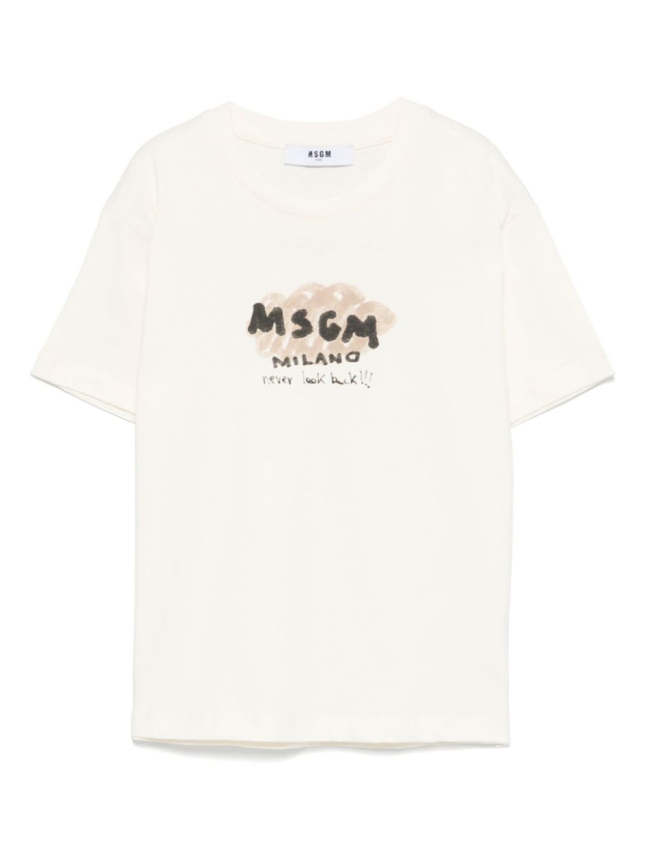 

MSGM Kids футболка с логотипом, нейтральный цвет