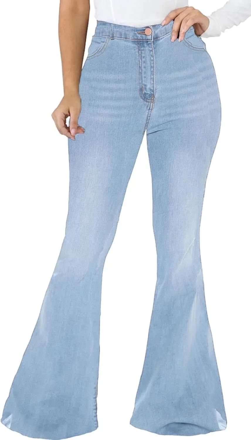 

CuteCherry джинсы Bell Bottom для женщин с рваными деталями и необработанным краем