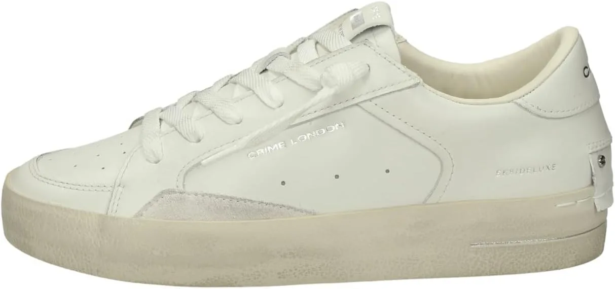 Кроссовки Crime London SK8 Deluxe Vanilla White, белый