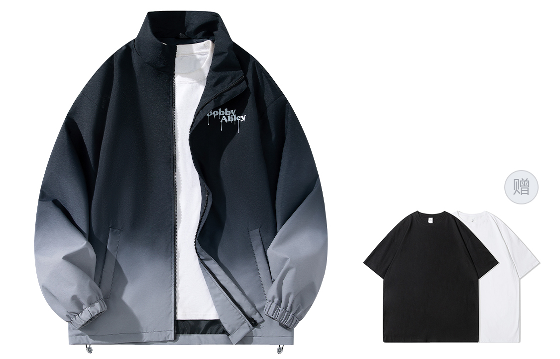 

BOBBY ABLEY Куртка Unisex, Black Gray Gradient (Comes with Short-Sleeved Shirt)