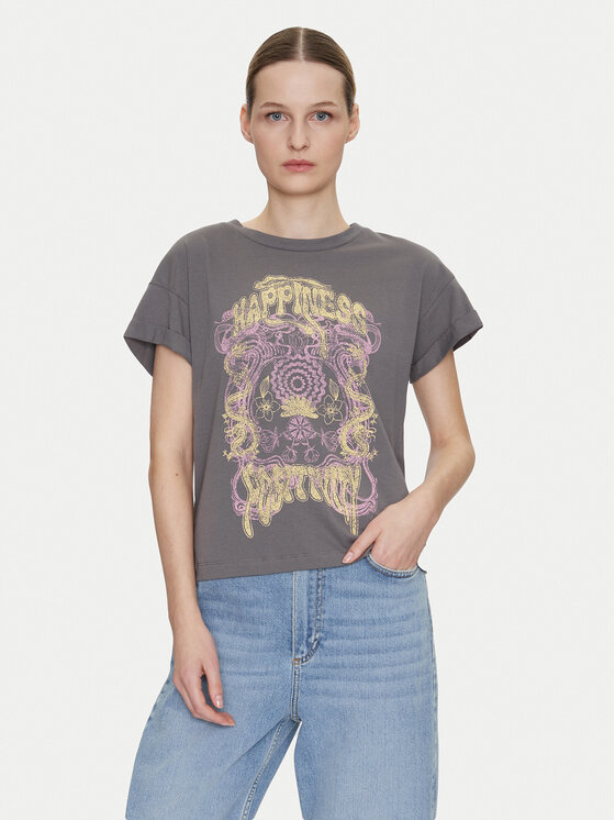 

Футболка обычного кроя Gaby 27033385 Noisy May, серый
