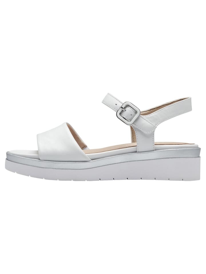 Сандалии на плоской подошве Tamaris, цвет white/silver — фото 4