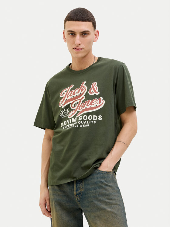 

Футболка standard fit Logo 12279535 Jack&Jones, зелёный