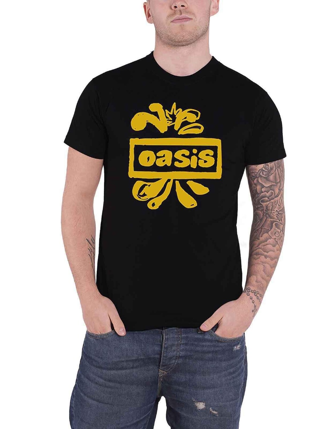 

Футболка с нарисованным логотипом Oasis, черный
