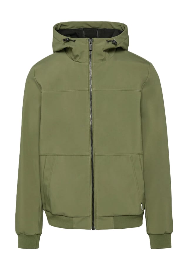 

Куртка Softshell с капюшоном и ребристыми манжетами Qs, зеленый
