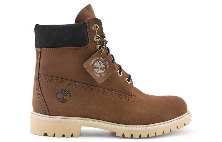 Мужские уличные ботинки Timberland высокие из кожи, темно-коричневый — фото 2