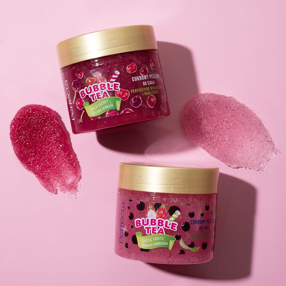 Perfecta, Bubble Tea, сахарный скраб для тела с экзотическими фруктами, 300г — фото 2