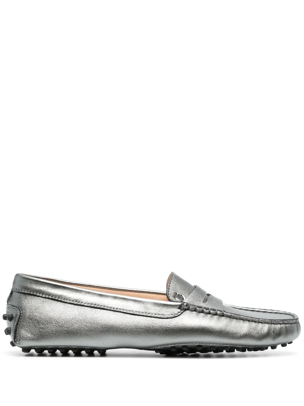 Лоферы Gommino TOD'S, серебяный