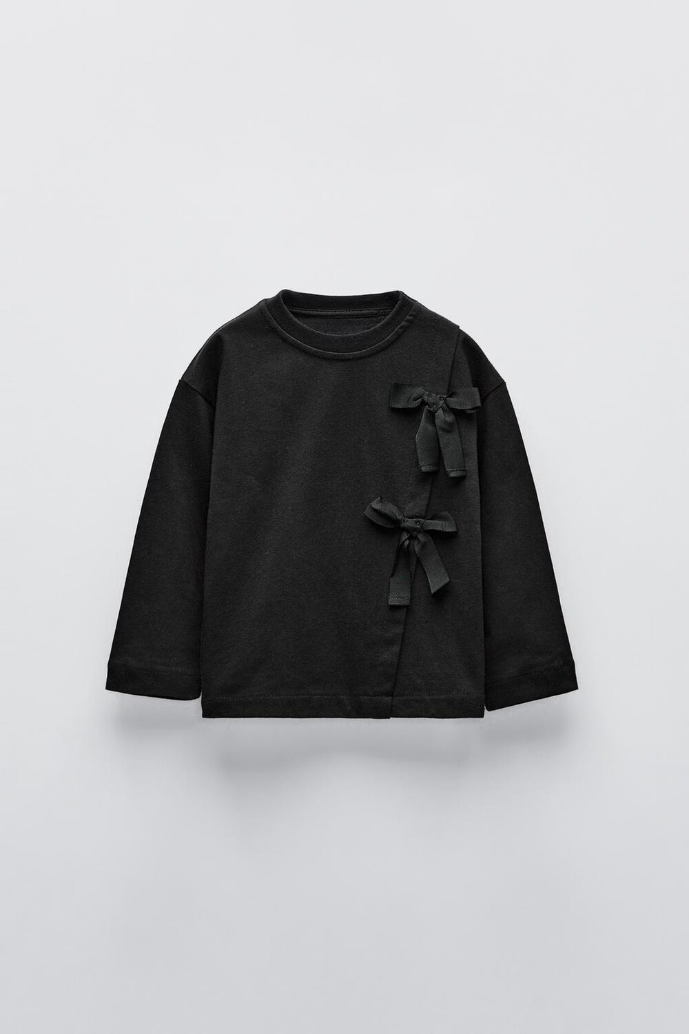 

Футболка с бантом ZARA, черный