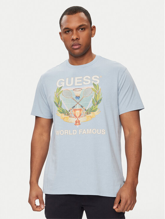 

Футболка стандартного кроя Guess, синий