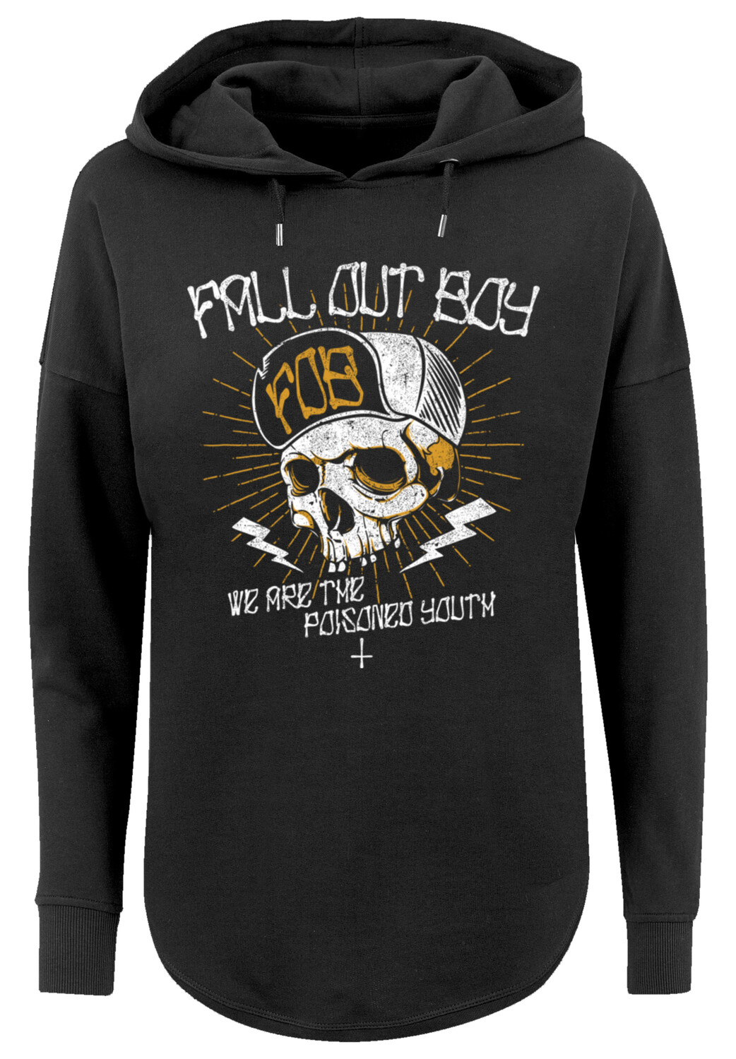 

Свитер F4NT4STIC Oversized Hoodie Fall Out Boy Chest Youth Skull, черный