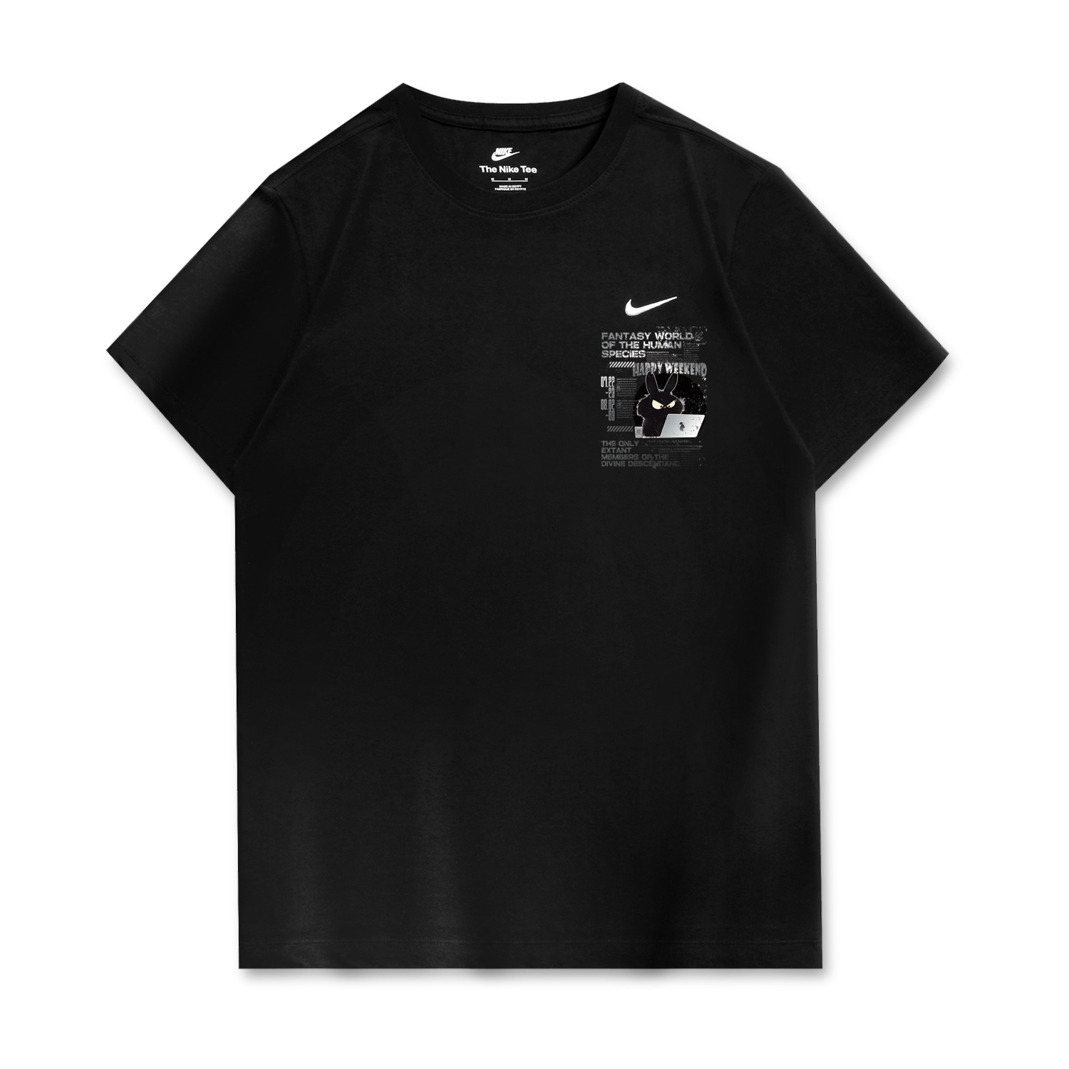 

Nike Спортивная футболка унисекс черная, Черный, Nike Спортивная футболка унисекс черная