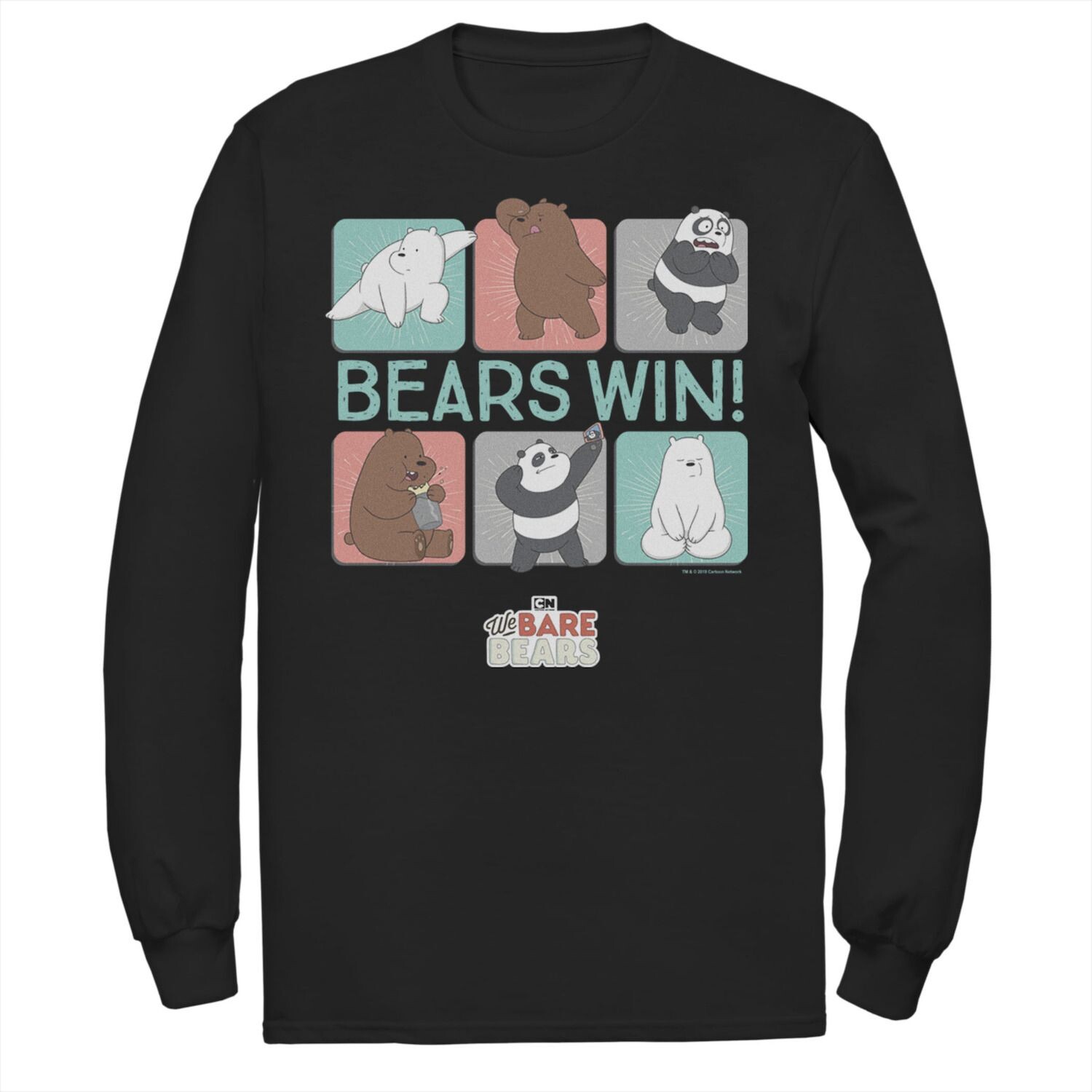 

Мужская футболка We Bare Bears Bears Win с вставками с персонажами Licensed Character