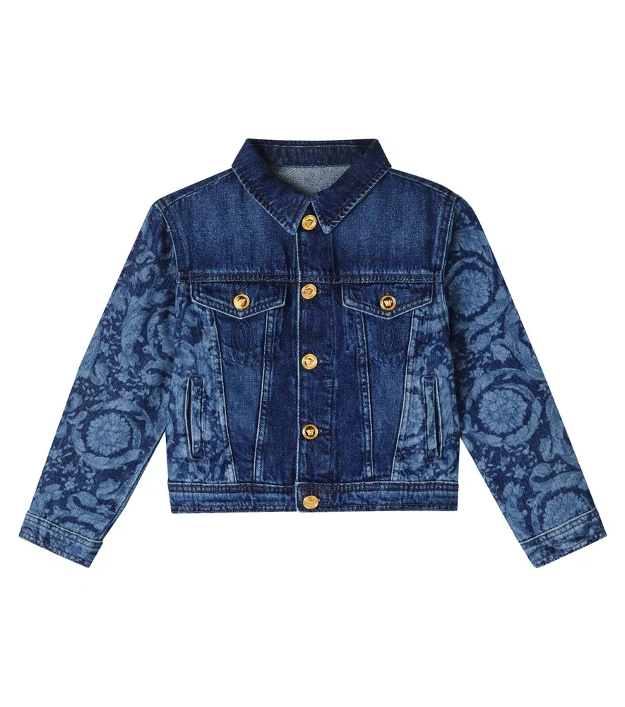 Джинсовая куртка Barocco Versace Kids, синий