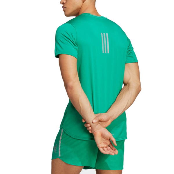 Футболка с дизайном 4 беговая футболка Adidas, зеленый — фото 2